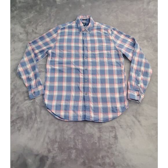 J.CREW Other - J Crew Men's Shirt Sz L Classic Fit Button Blue Double Weave Long Sleeve C8-21